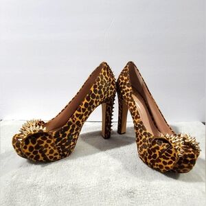 Vince Camuto Spiked Leopard Madelyn Heels